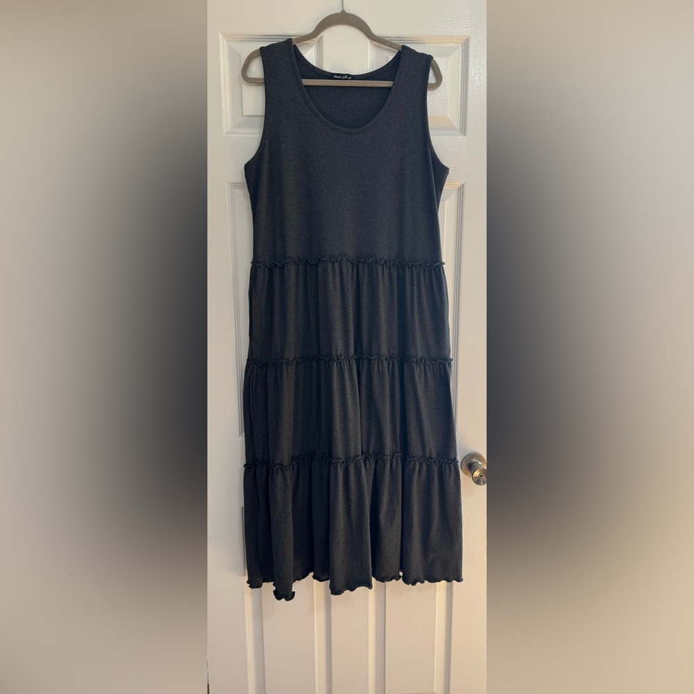 White Mark Dark Grey Sleeveless Dress Size XL